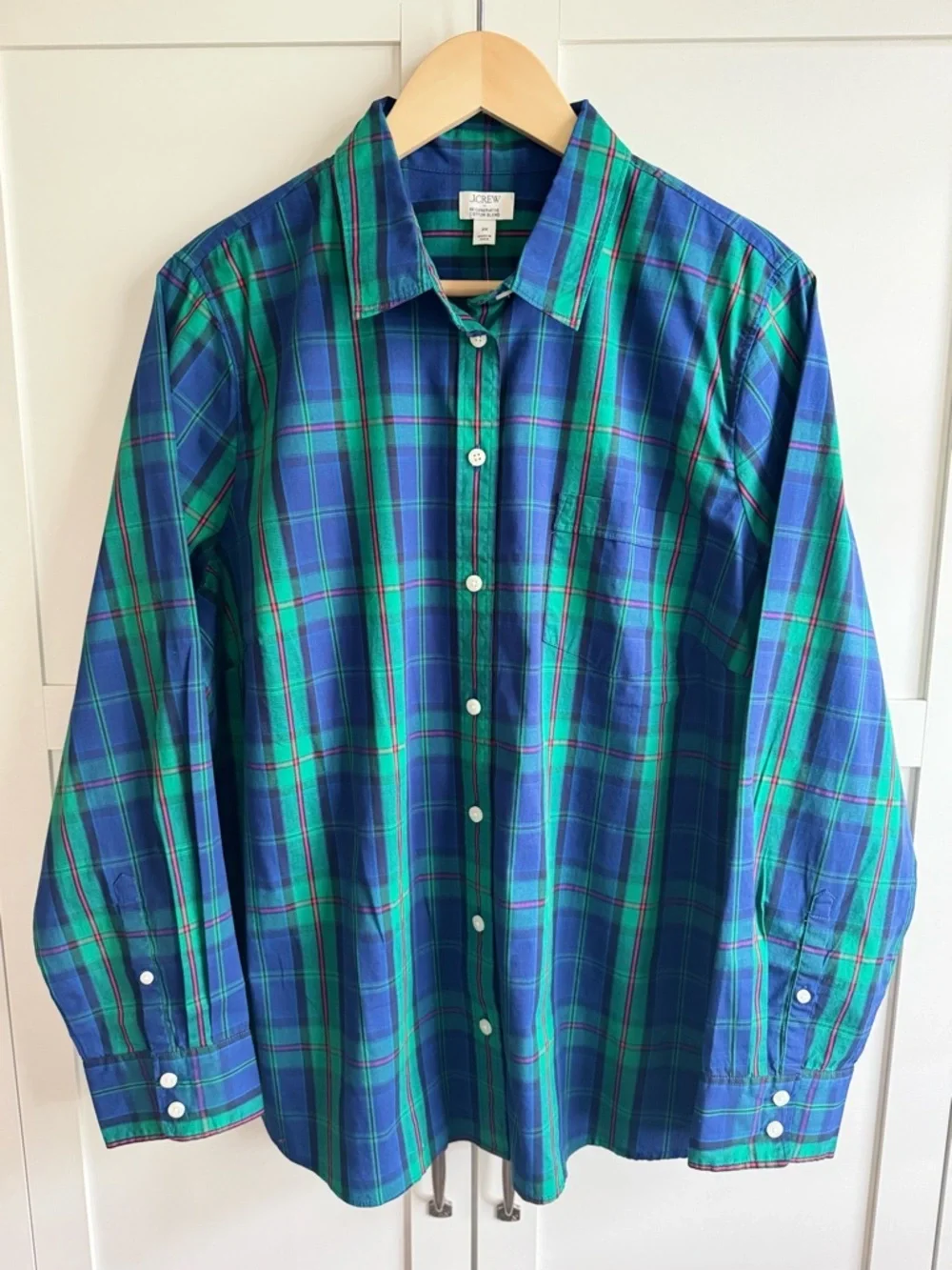 J.Crew Factory Plaid Lightweight Cotton-Blend Shirt in Signature Fit Size 2X - Picture 1 of 3